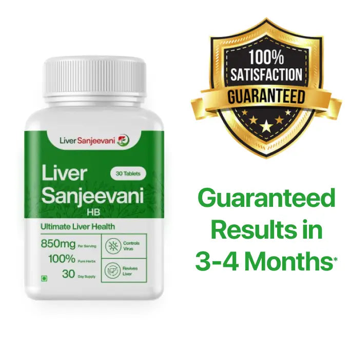 Liver Sanjeevani HB - 650mg Ayurvedic Herbs for Liver Support & Metabolism Boost | 30 Tablets