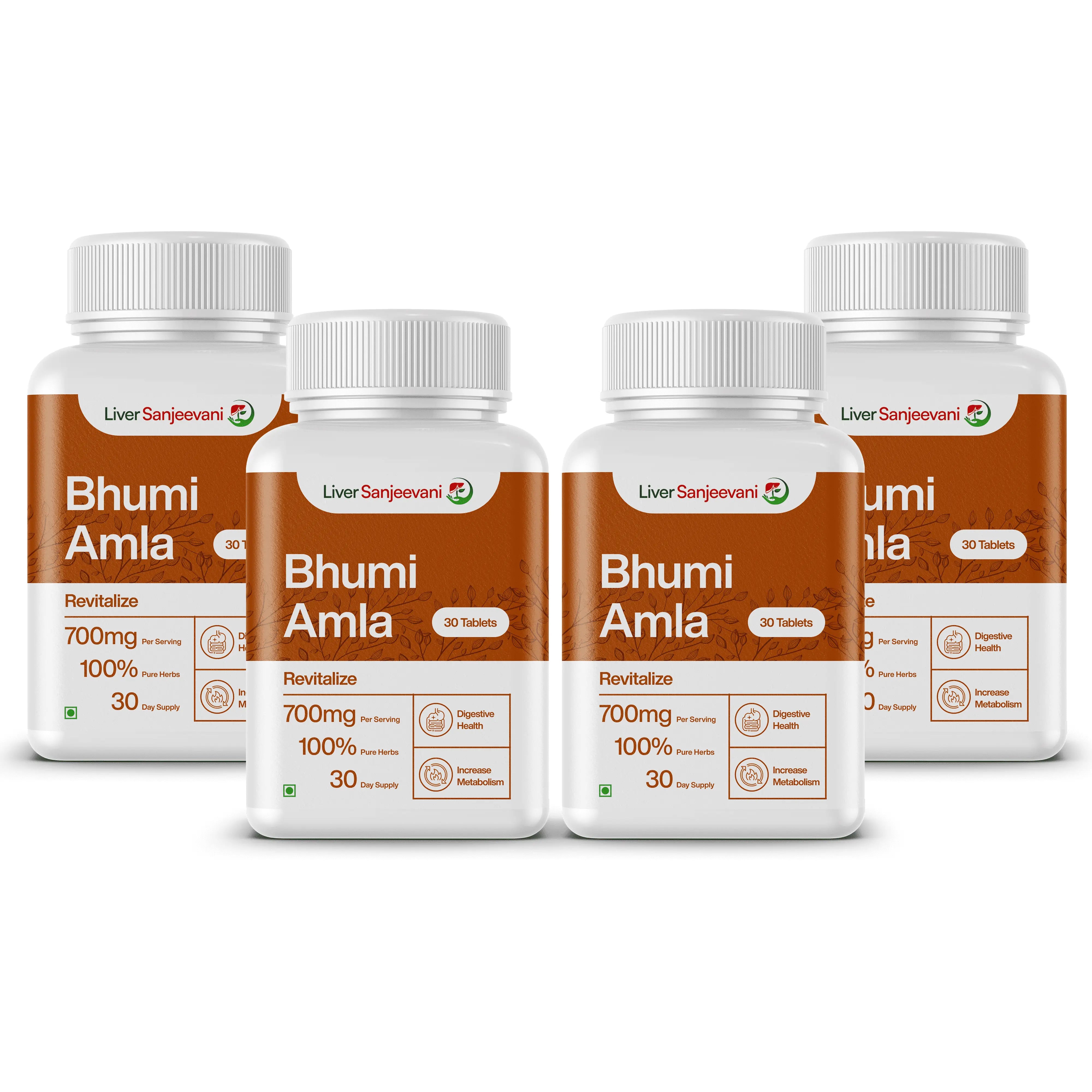 Liver Sanjeevani Ayurvedic Bhumi Amla Supplement with 650mg Herbs Extract | 30 tablets | India only