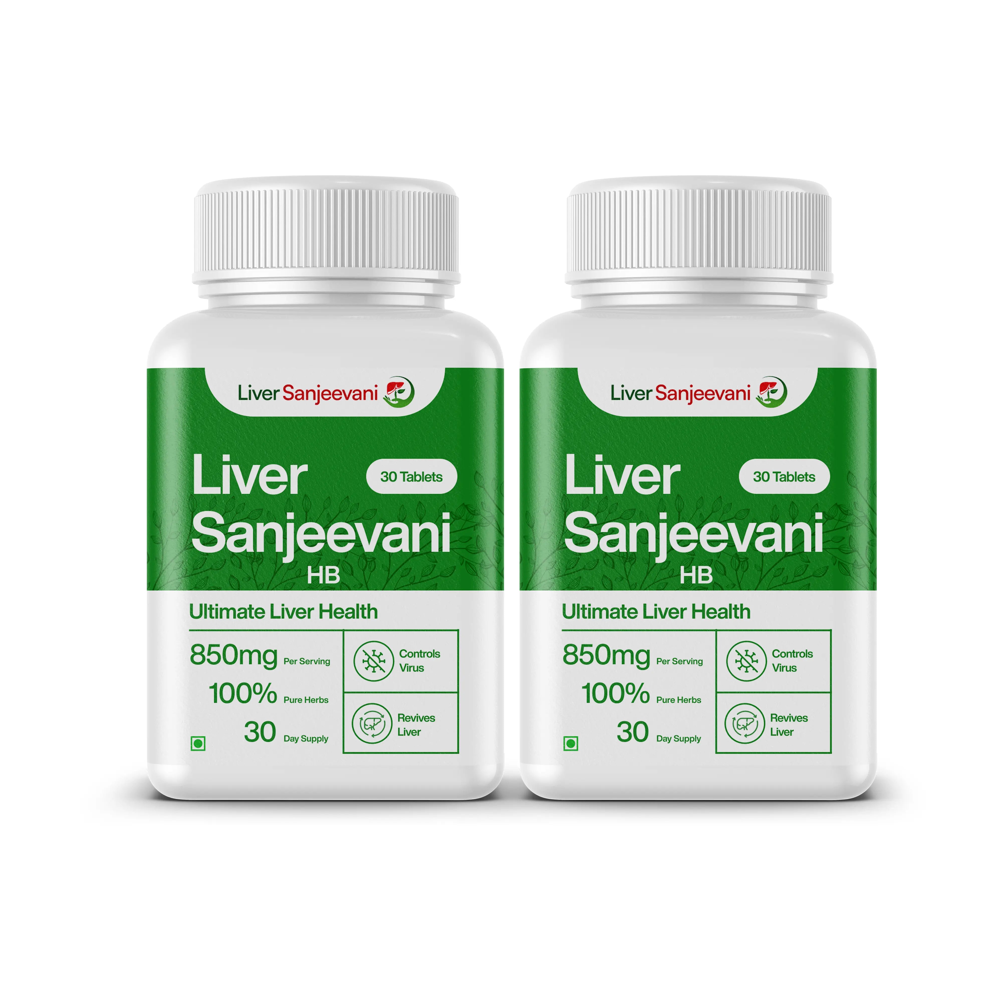 Liver Sanjeevani HB - 650mg Ayurvedic Herbs for Liver Support & Metabolism Boost | 30 Tablets