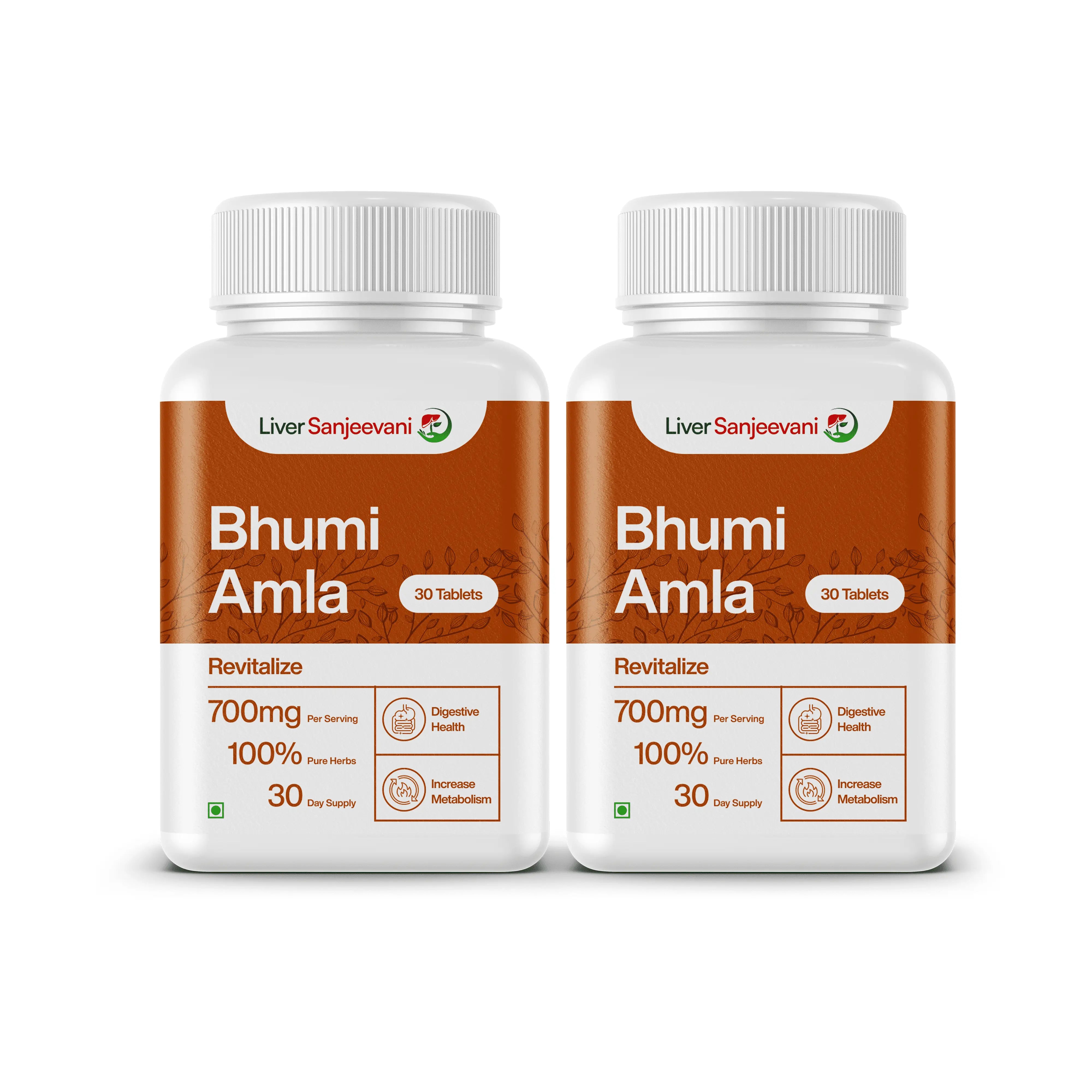 Liver Sanjeevani Ayurvedic Bhumi Amla Supplement with 650mg Herbs Extract | 30 tablets | India only