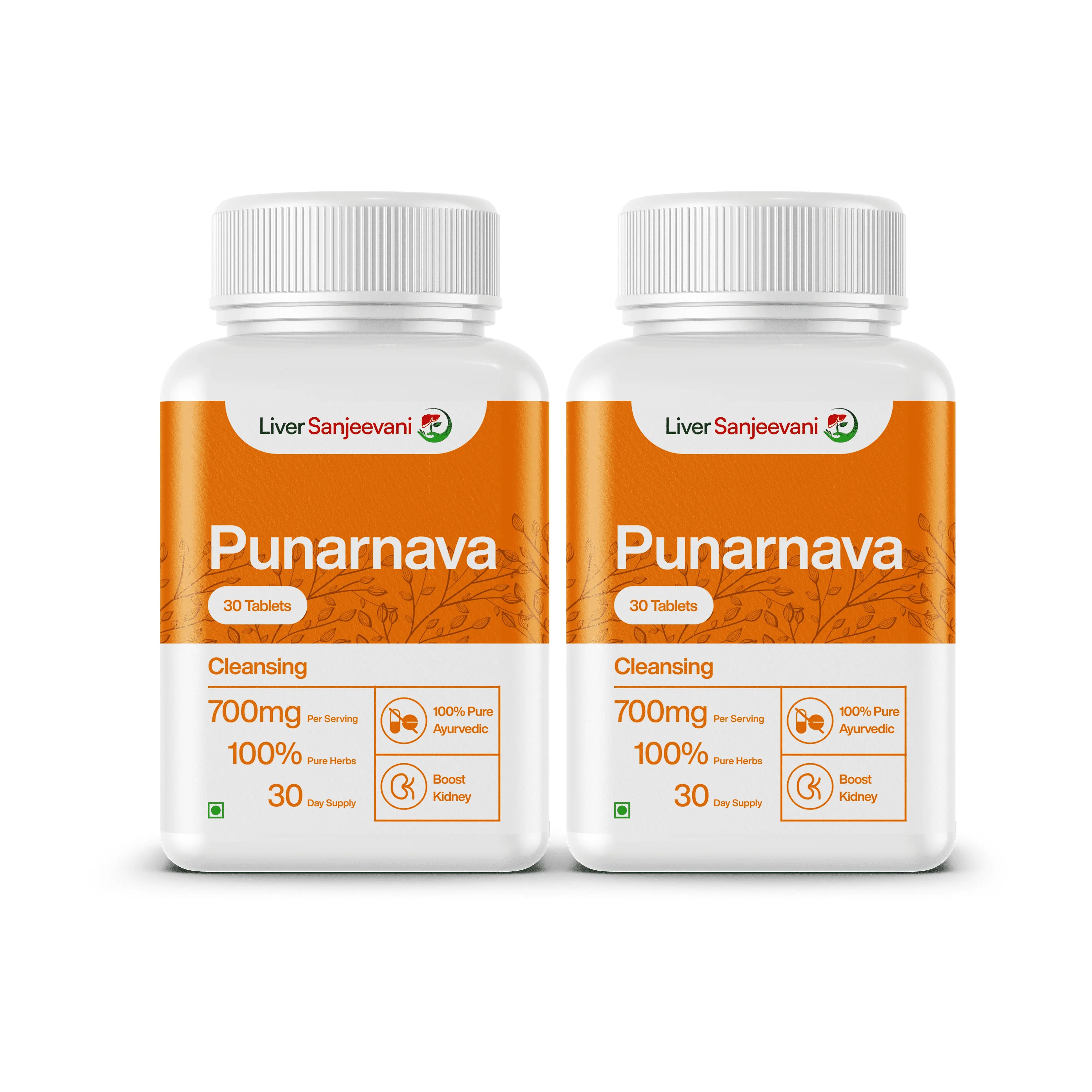 Punarnava Ayurvedic Supplement with 650mg Herbs Extract | 30 tablets | INDIA ONLY