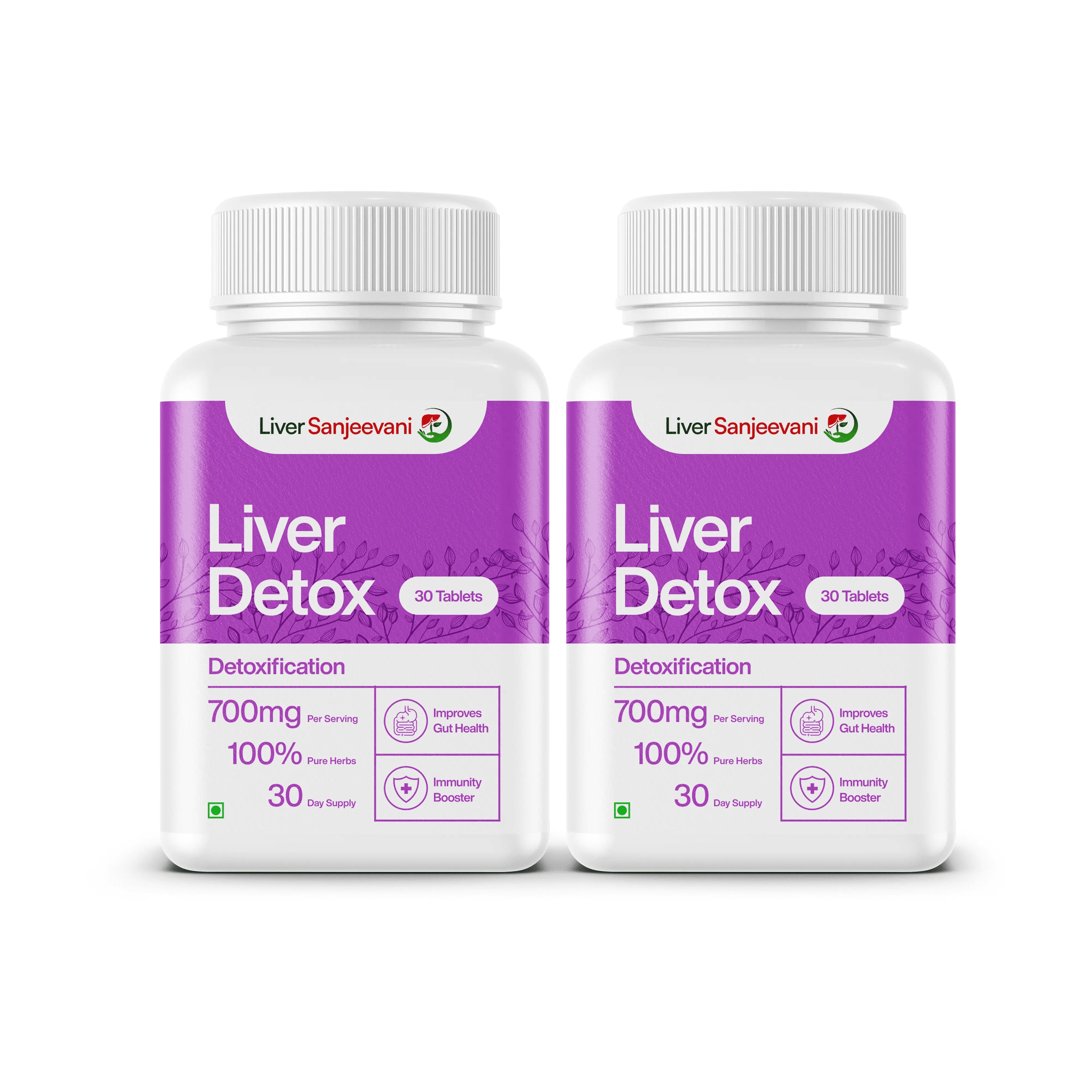 Liver Sanjeevani Ayurvedic Liver Detox Supplement with 11 Potent Herbs 650mg | 30 capsules | India Only