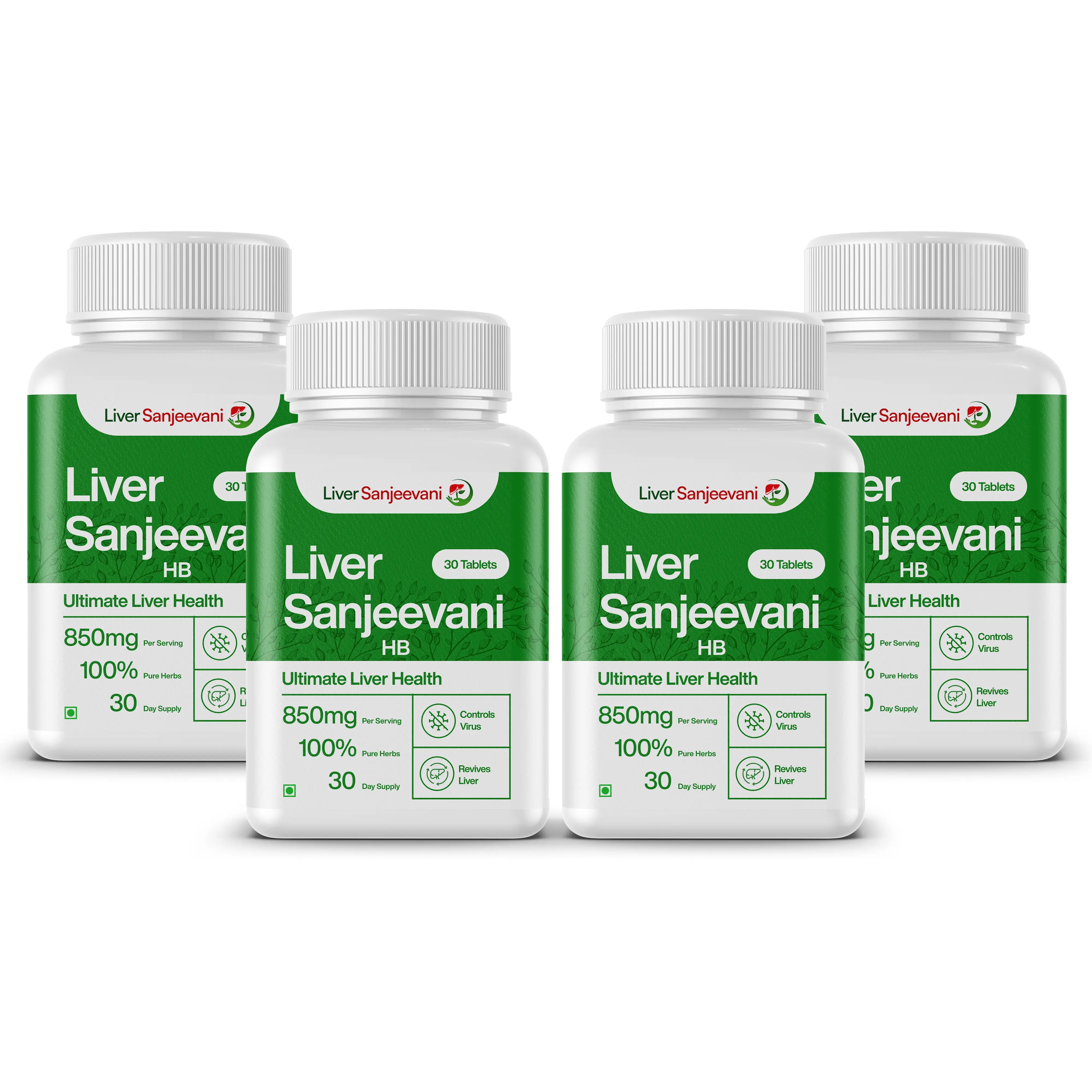 Liver Sanjeevani HB - 650mg Ayurvedic Herbs for Liver Support & Metabolism Boost | 30 Tablets