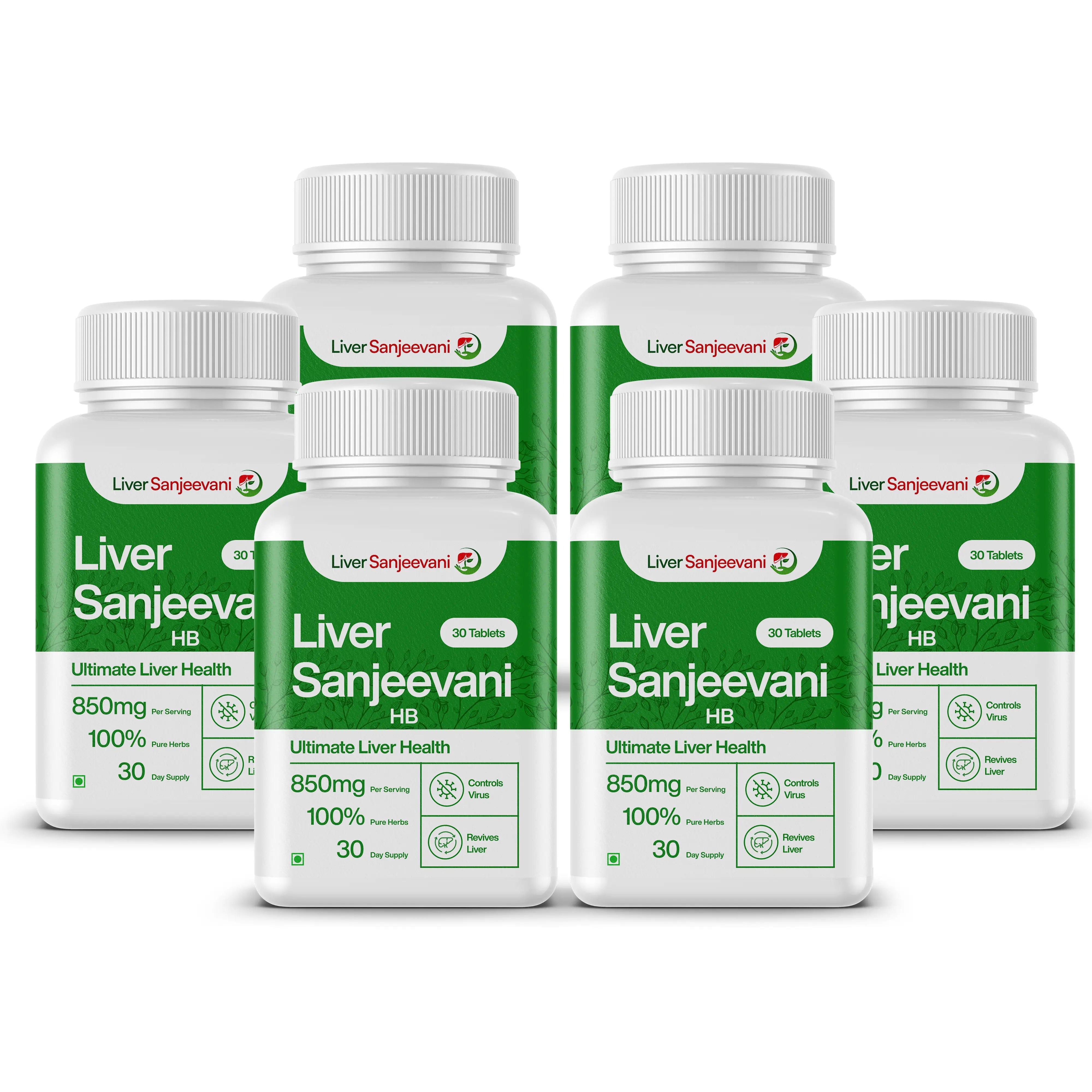 Liver Sanjeevani HB - 650mg Ayurvedic Herbs for Liver Support & Metabolism Boost | 30 Tablets
