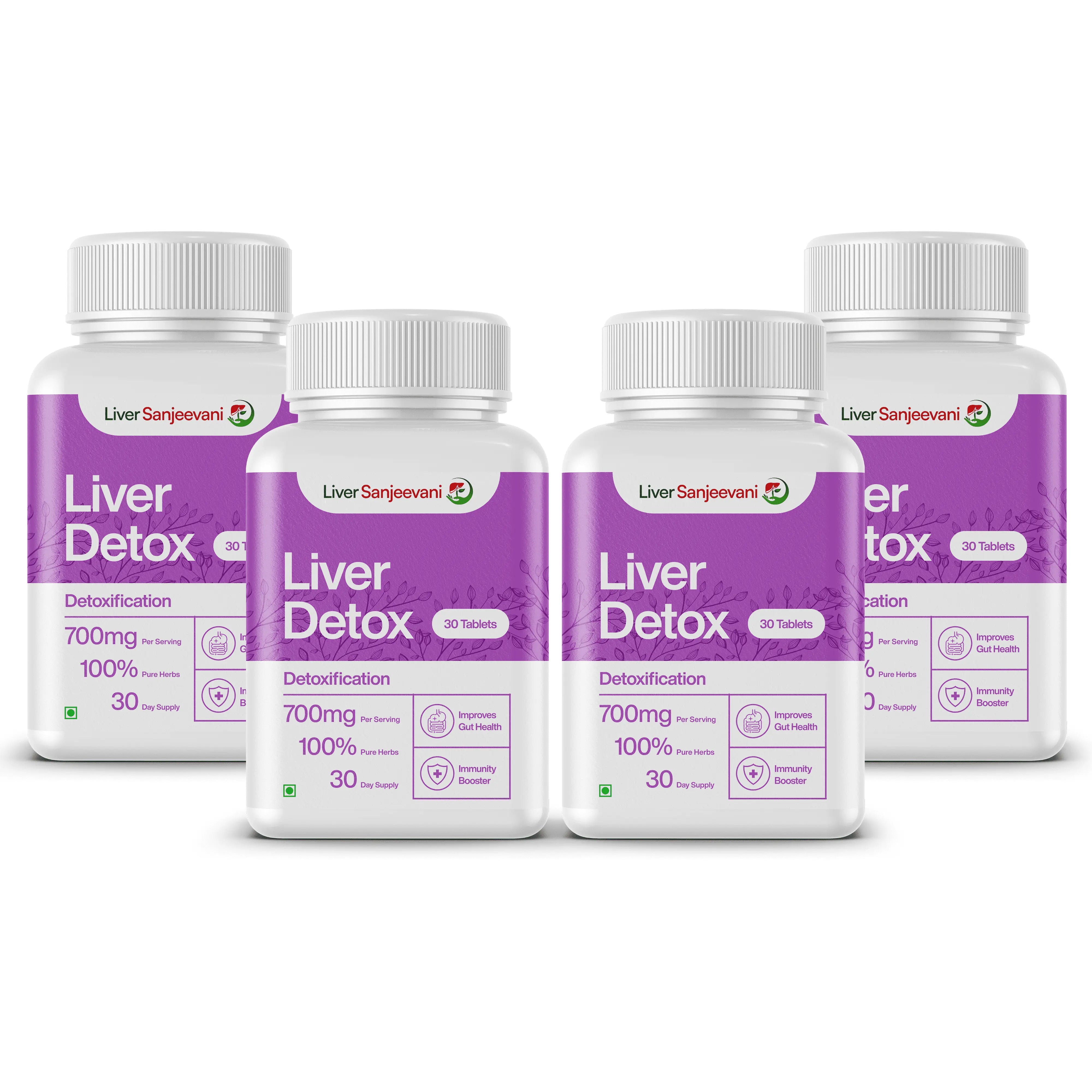 Liver Sanjeevani Ayurvedic Liver Detox Supplement with 11 Potent Herbs 650mg | 30 capsules | India Only