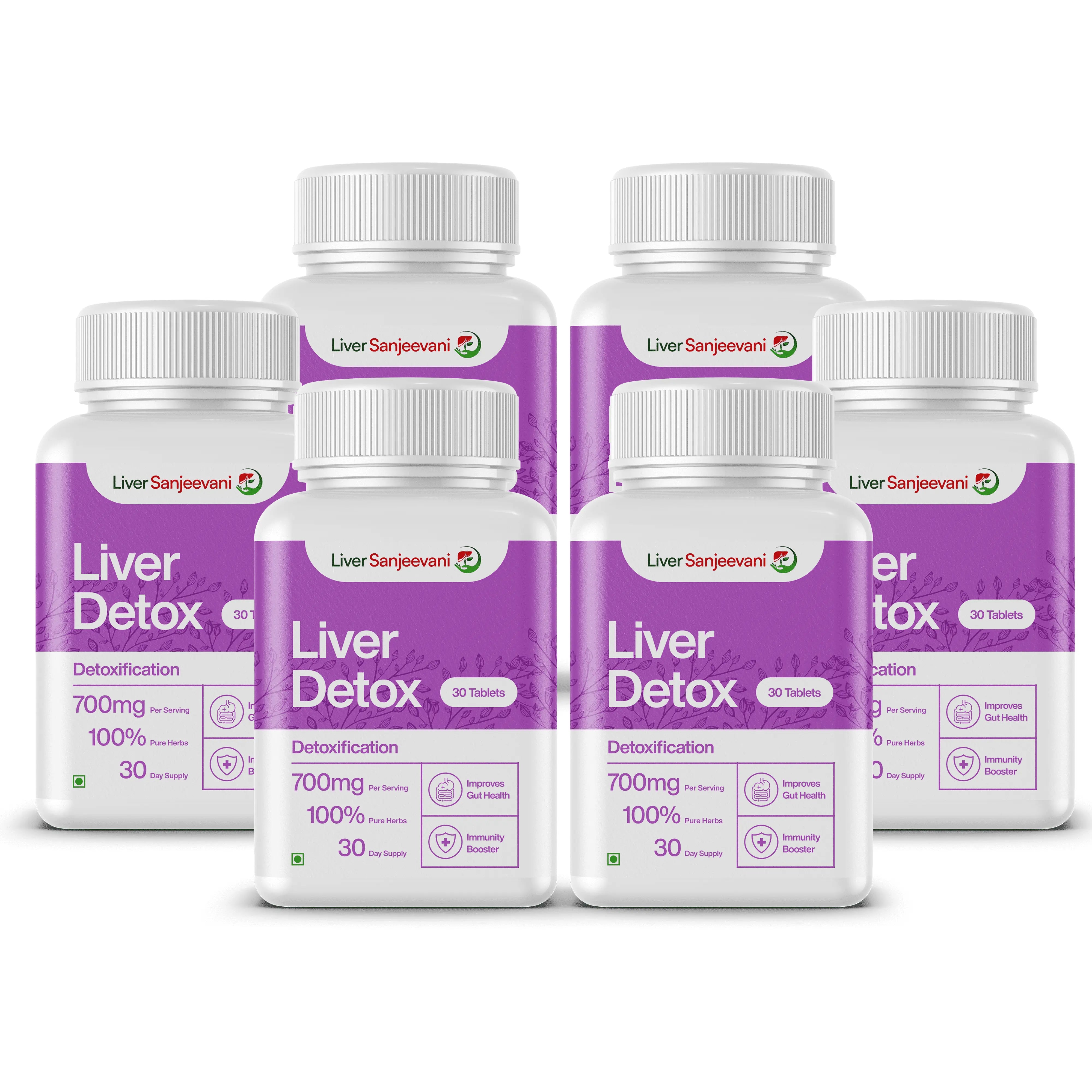 Liver Sanjeevani Ayurvedic Liver Detox Supplement with 11 Potent Herbs 650mg | 30 capsules | India Only