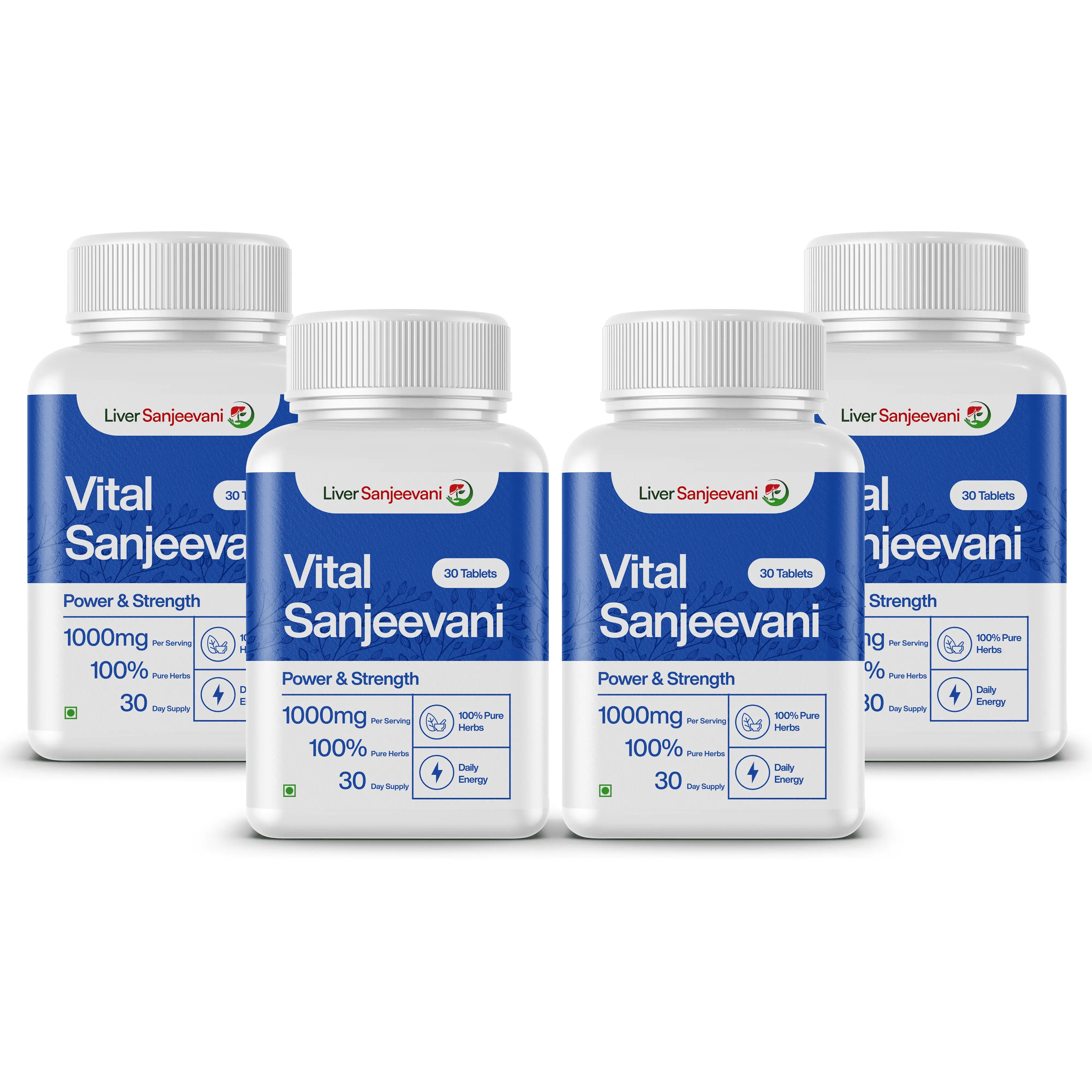 Vital Sanjeevani Ayurvedic Supplement with 650mg Herb Extracts | 30 Capsules | INDIA ONLY